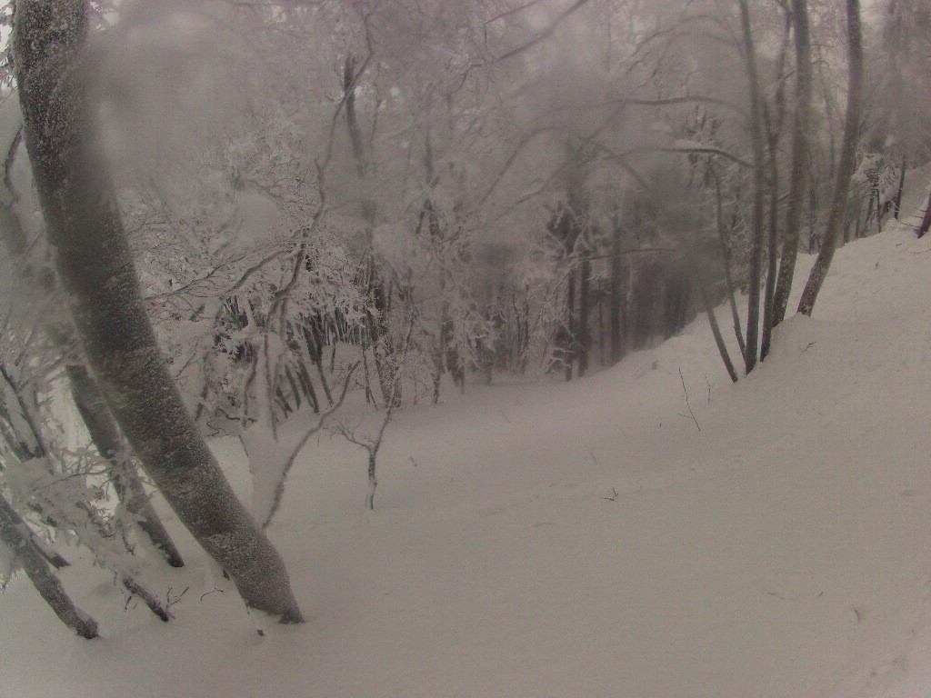 Le couloir des Chênaies juste sous le Mollard Noir