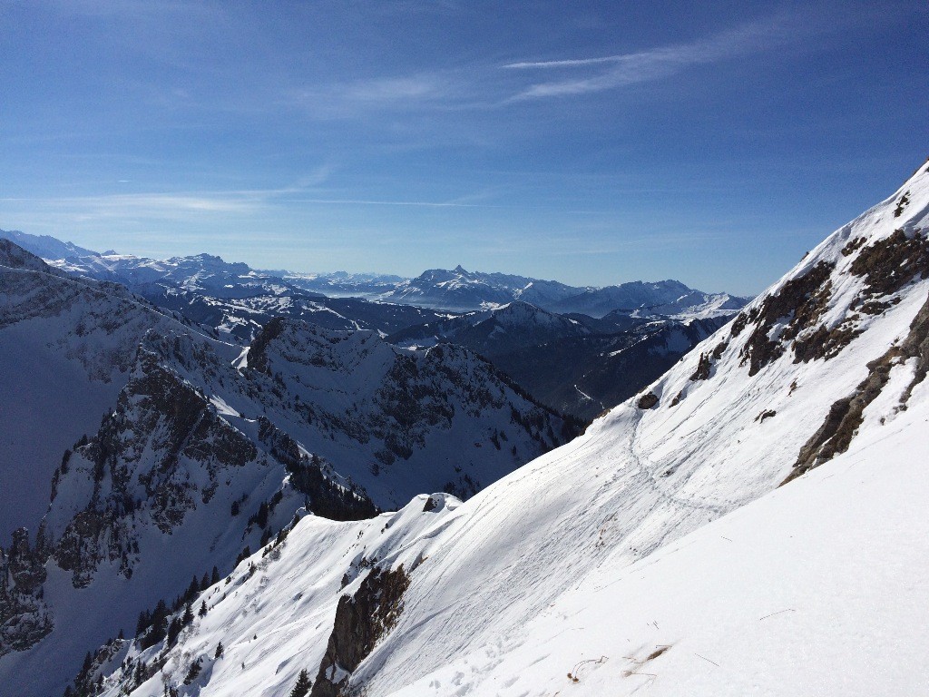 Traversée en face sud