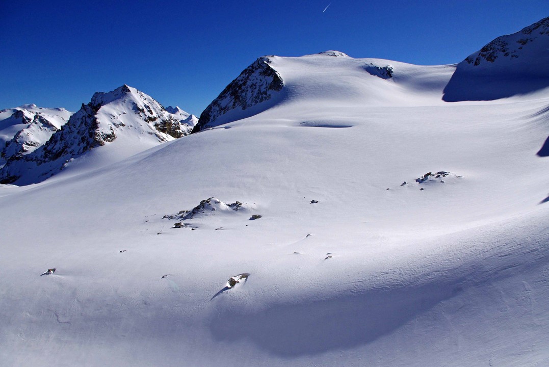 Glacier Soches et Punta Bazel, depuis le Col de la Tsanteleina... On bascule en Val d'Aoste???