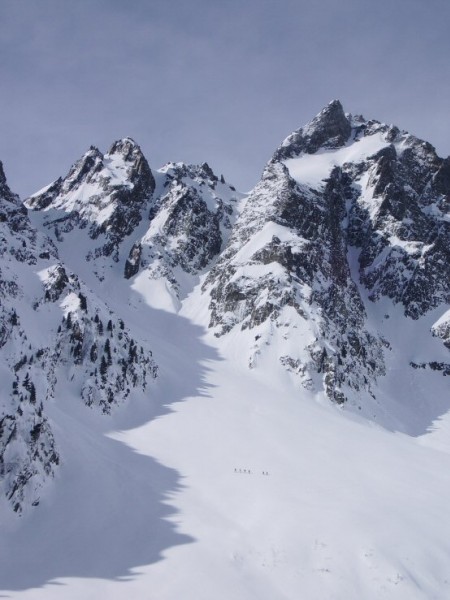 Couloir de la Barme : en cours de traçage