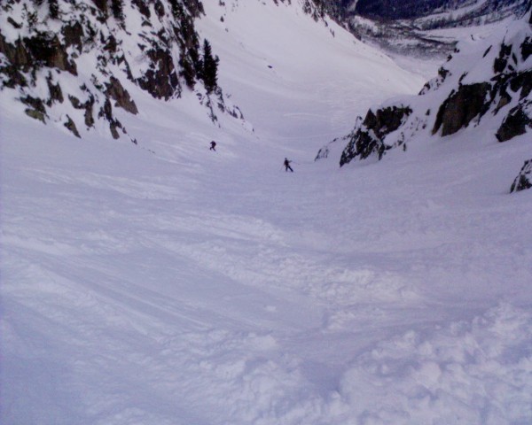 Combe sous Six des Orgues : Laure et Martin a la descente