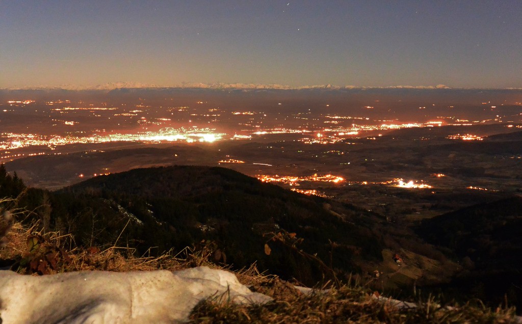 Panorama nocturne: de la vallée du Rhône aux sommets des Ecrins!