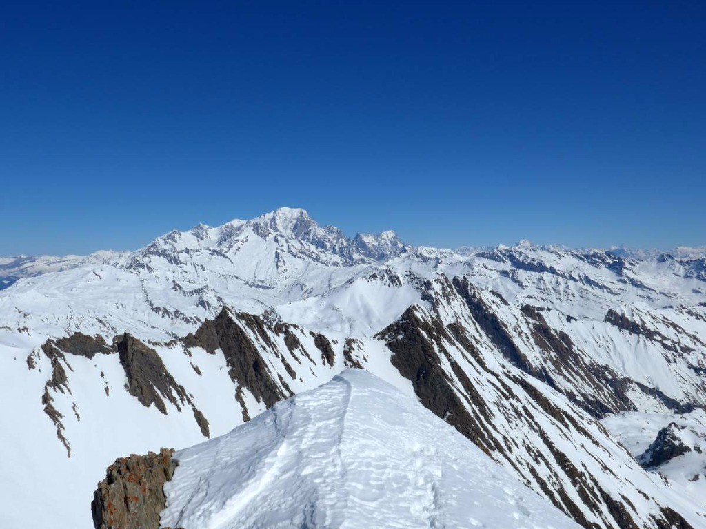 Mt Blanc depuis le sommet du Roignais