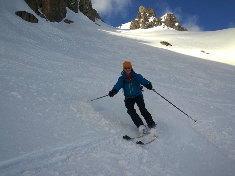 poudreuse ***** dans le vallon de la Casse Blanche - Ma chérie a la banane!