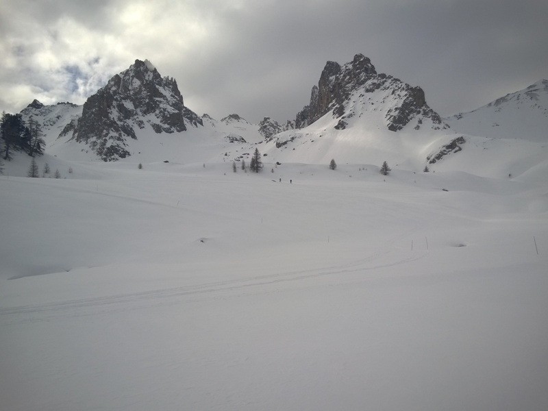 Arrivée sous le refuge du Chardonnet