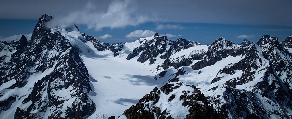 Les sommets du Glacier Blanc