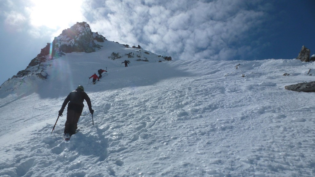 sur l'arête Nord sous le Grand Pic de la Lauzière