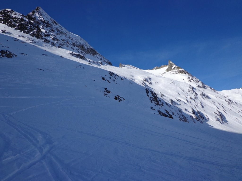 La rampe d'accés au Glacier du Mont tondu