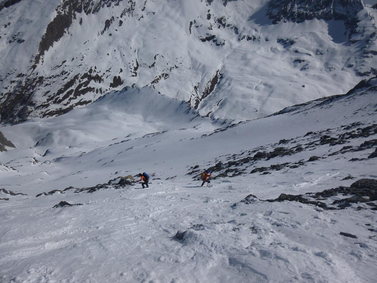 enneigement limite sous le sommet NE