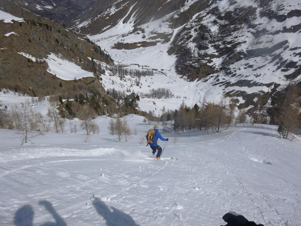 fin de descente pour rejoindre la bergerie sous roche