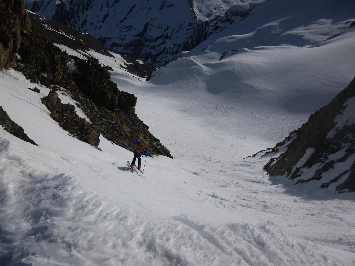 descente de la brèche de la ruine