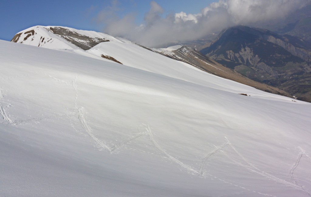 Trace de montée en accord avec le paysage