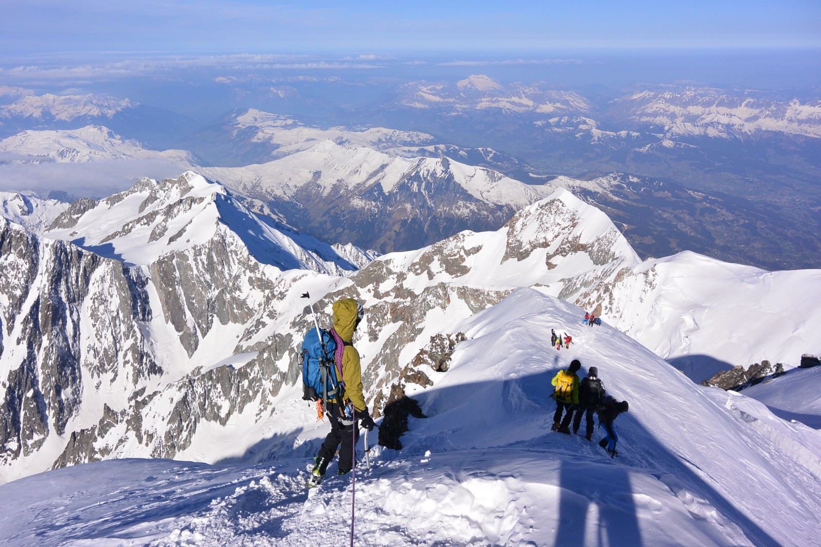 Sur l'Arête des Bosses