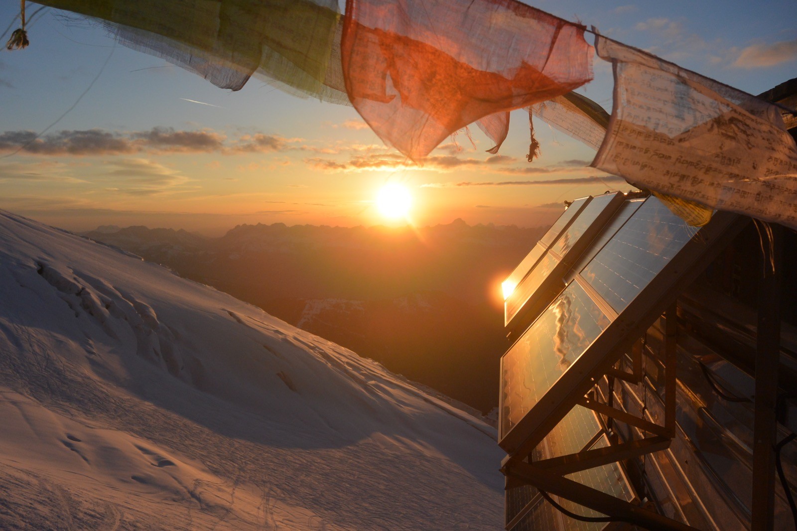 Coucher de soleil au refuge