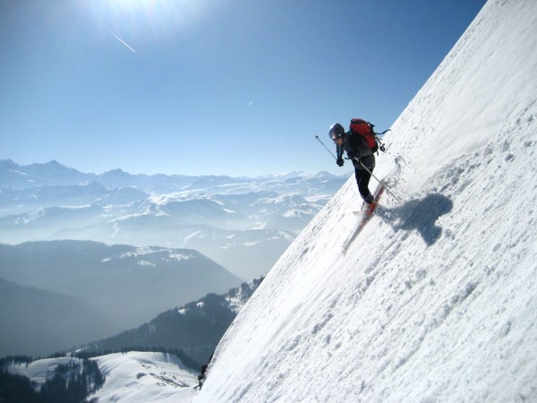 Un arrière plan sympatique : Mont Blanc et Beaufortain en arrière plan