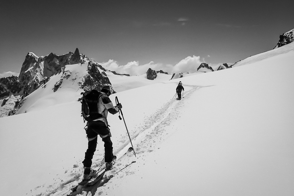 Séance ski de fond au Col du Midi