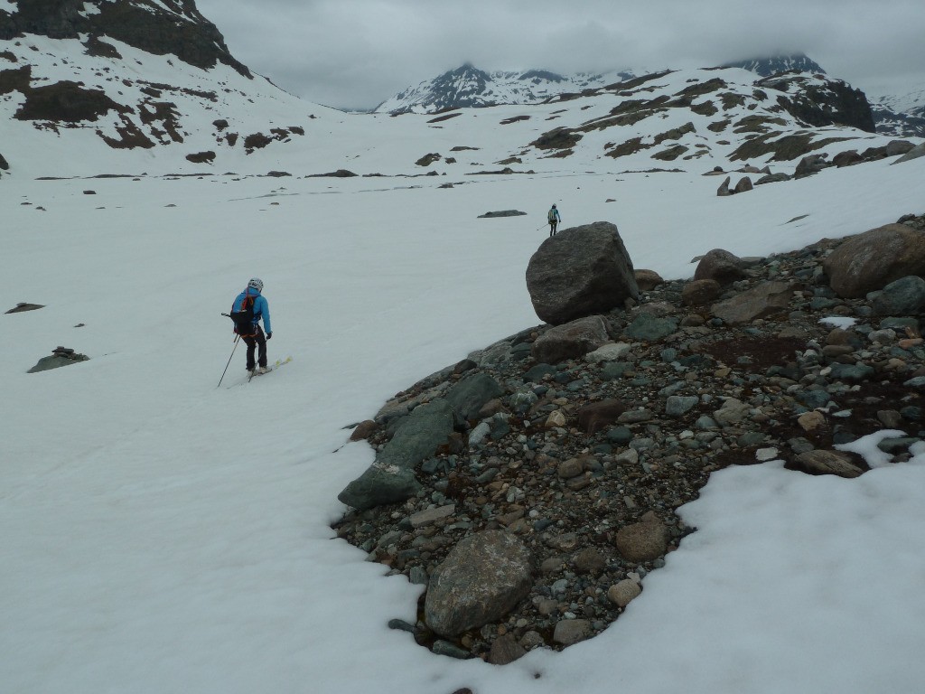Séance pousse bâtons au retour sur le plan des Evettes