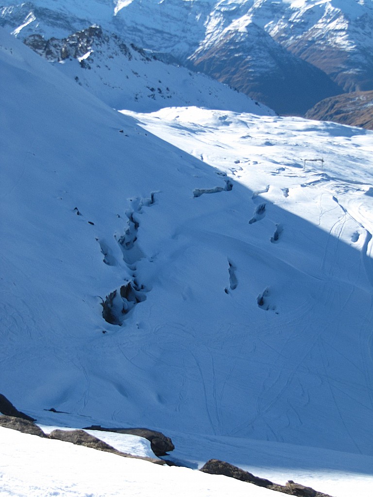 Les crevasses du glacier Grand Pisaillas