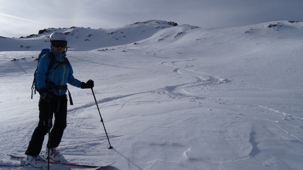 bonne poudre du sommet du Rocher Blanc