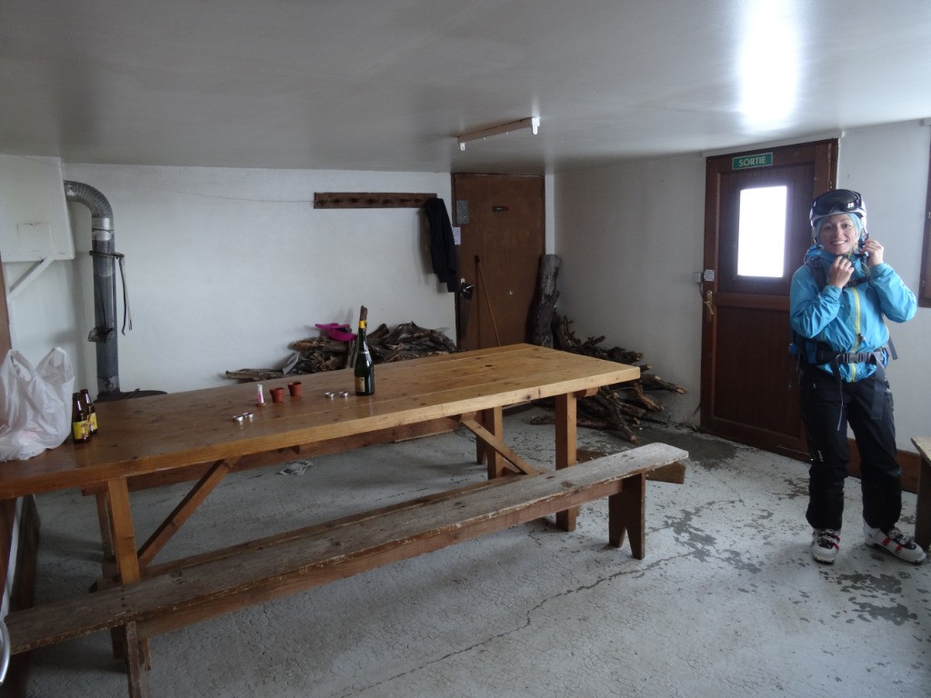 dans le refuge de la Combe Madame