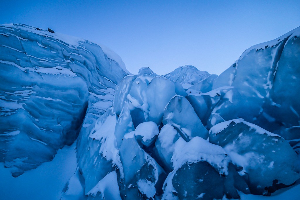 Glacier d'Argentière, un chouia ouvert