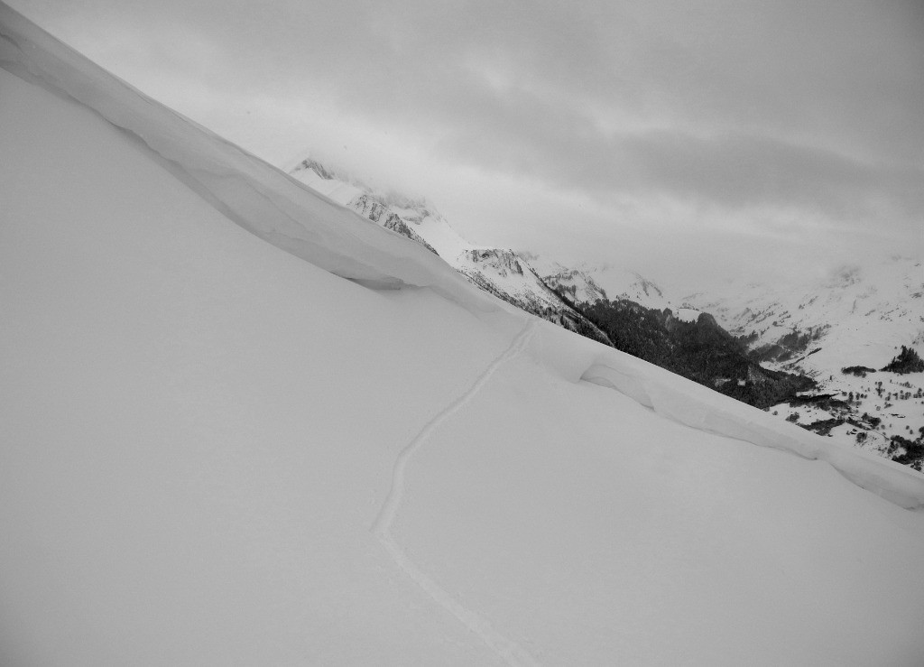 basculement vers la combe qui mène à la gueule à vent 