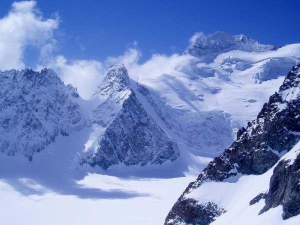 Au col : Les sommets du glacier Blanc