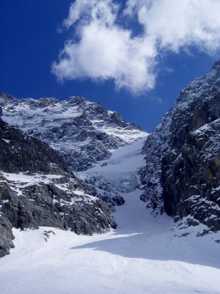 La languette du glacier : Le Glacier de Roche Faurio et sa languette glaciaire
