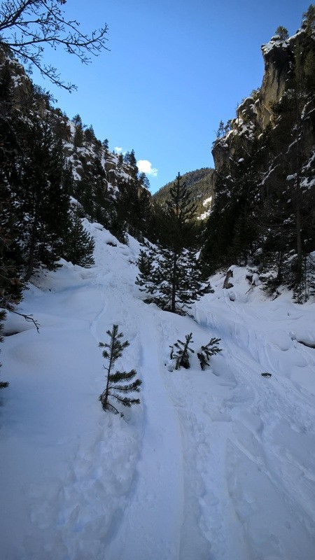 Départ du ravin des Rouilles