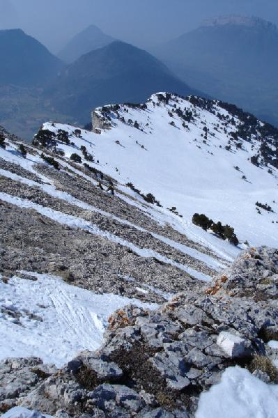 La crête vue du sommet