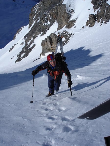 Dans la Face S : Vincent dans le milieu de la face S