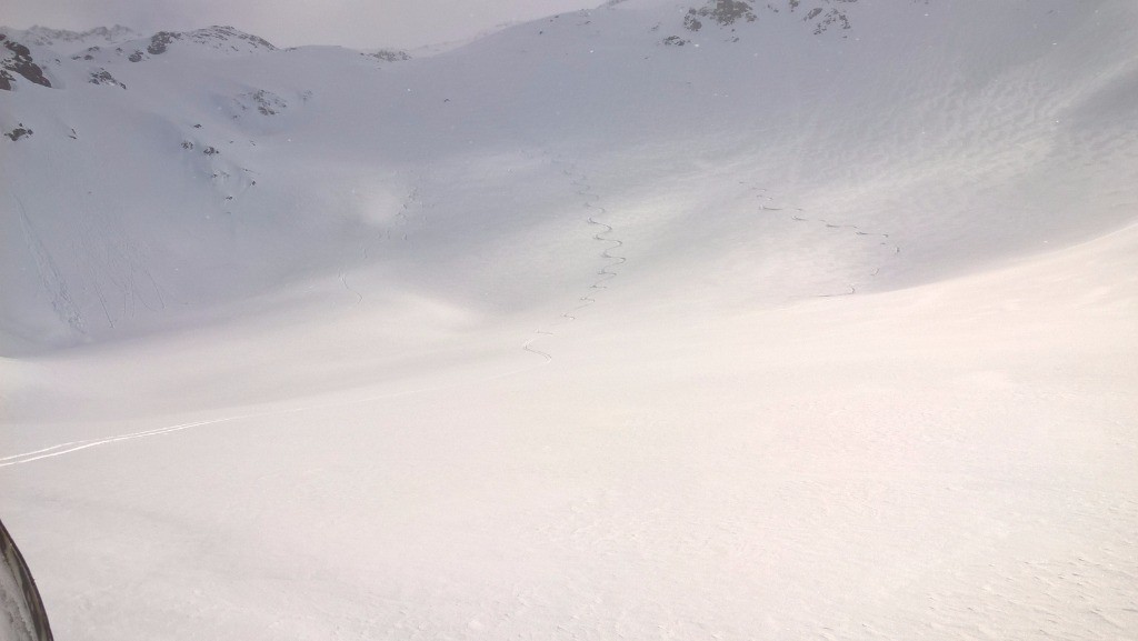 Dimanche : Fin de la première descente...