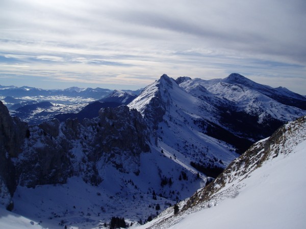 Arêtes du Gerbier : Les arêtes du Gerbier et la barrière est du Vercors