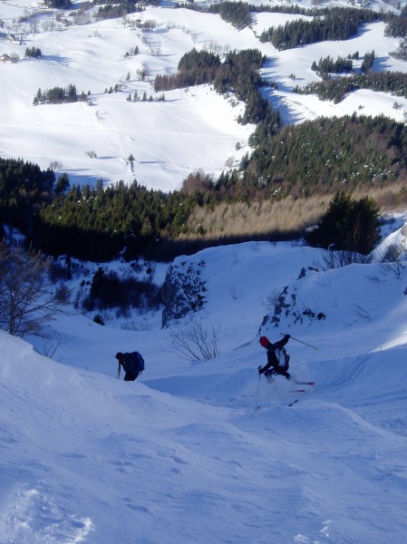 Descente des fouches : Descente du passage clef à ne pas manquer car ailleurs c'est que des barres...