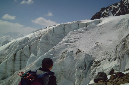 otztal 5 : Seracs sur le Rofenkar Ferner à la descente sur Vente. attention aux cartes, même dans ce massif froid les glaciers reculent !...