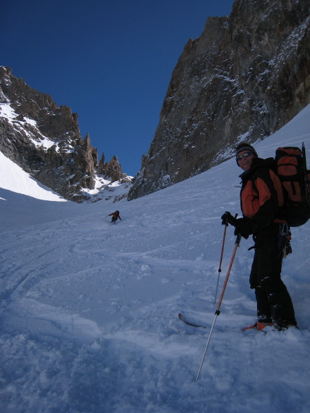 Descente de la Casse Déserte : Pierre tout sourire. Merci la peuf !