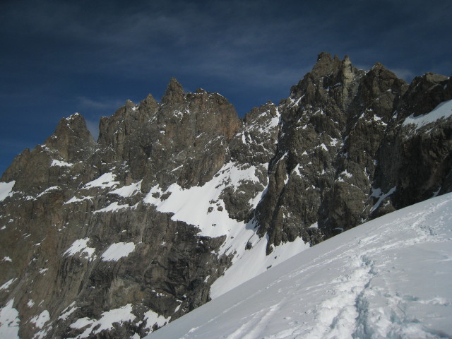 La face sud de la Meije : Les arêtes.