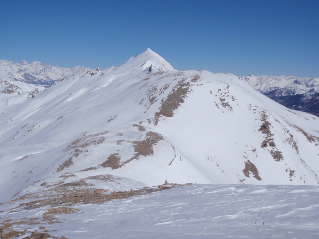 L'Eyssina et le Col du Crachet(vue dans le rétroviseur)