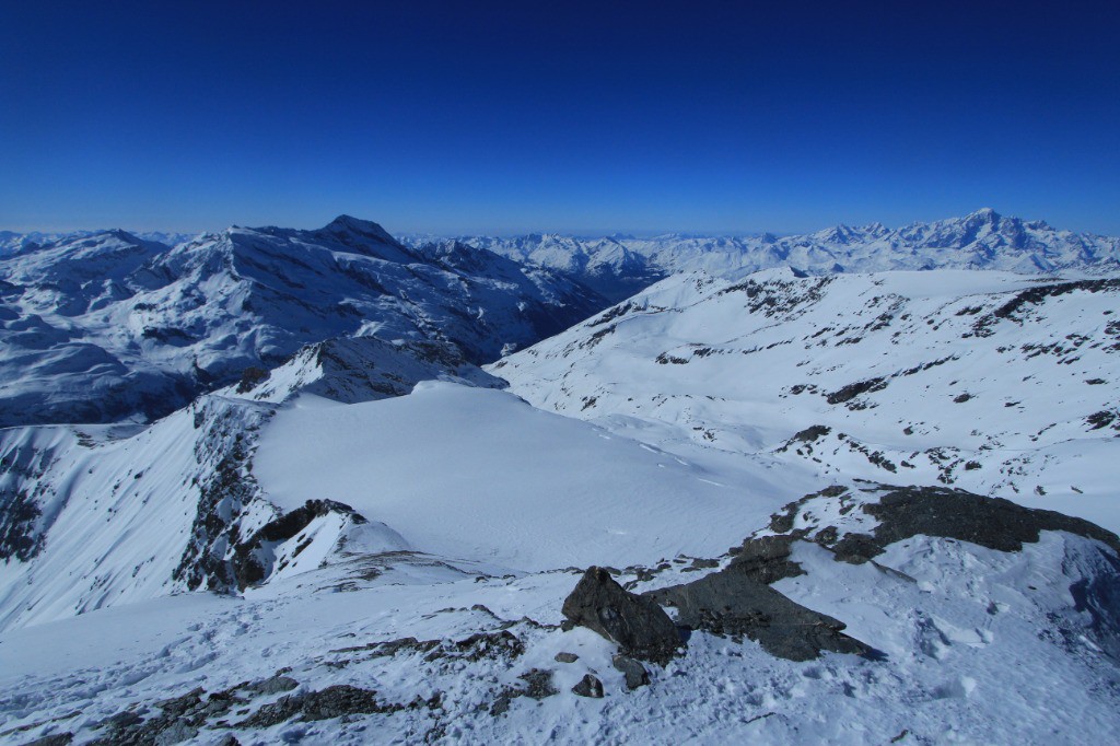 Mont Pourri et Mont Blanc depuis le sommet