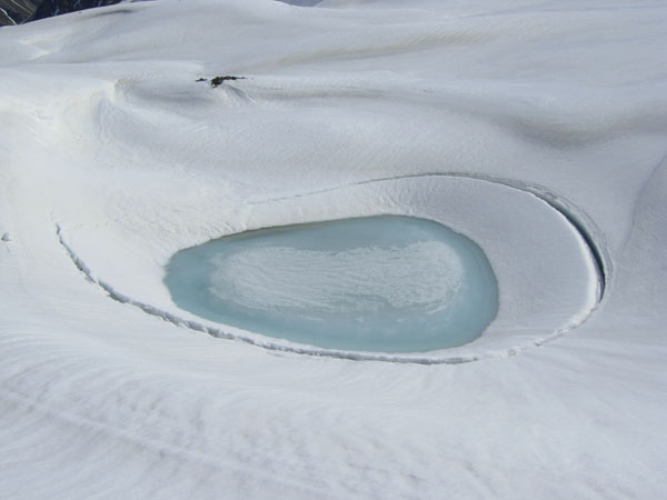 Moulin glacière : Sur le glacier d'Arsine