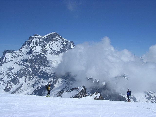 mont Vélan : On voit bien le côté sud du col du Meitin...