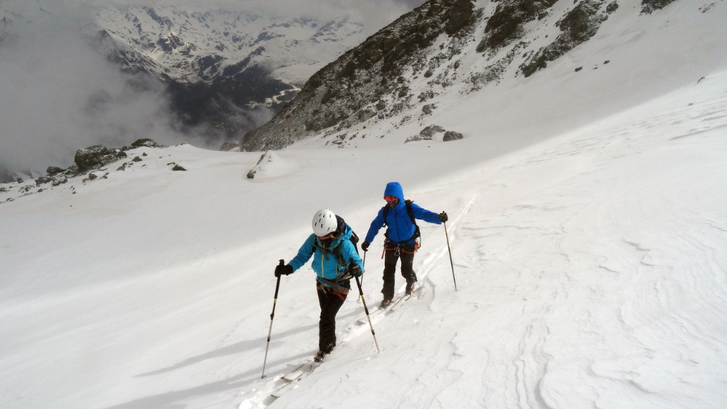 Hélène et Romain sur le Glacier du Grand Col
