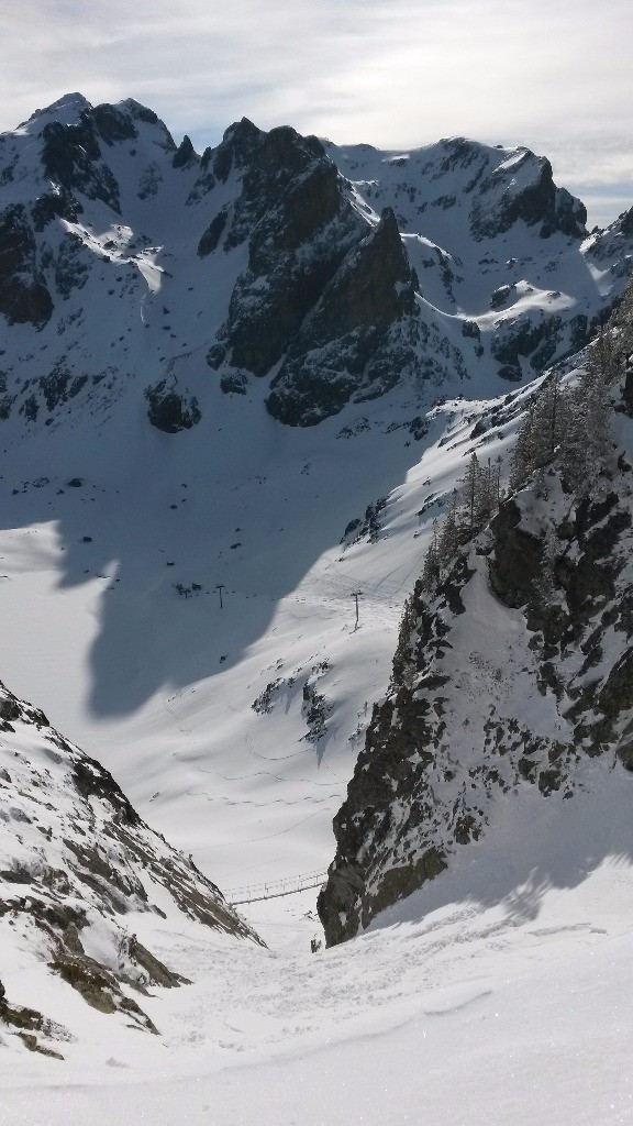 Couloir sous la via ferrata.