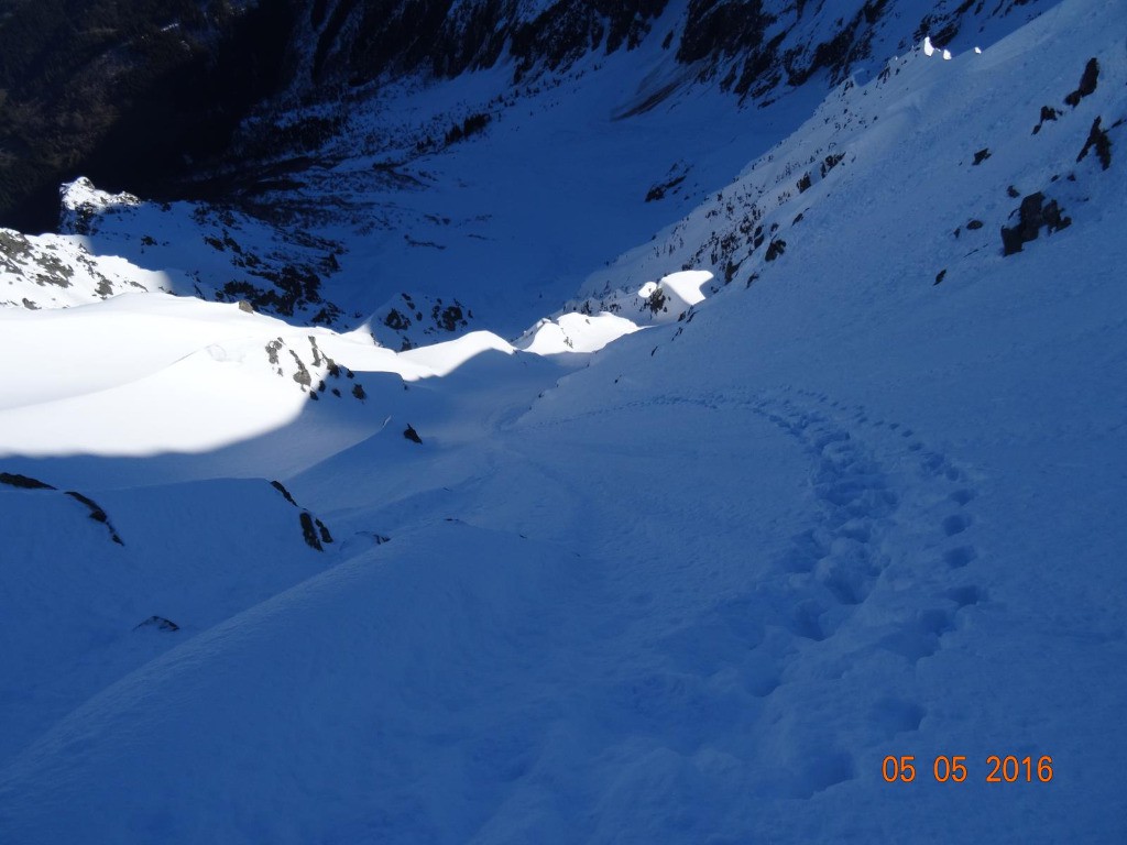 bonne neige, le depart est raide