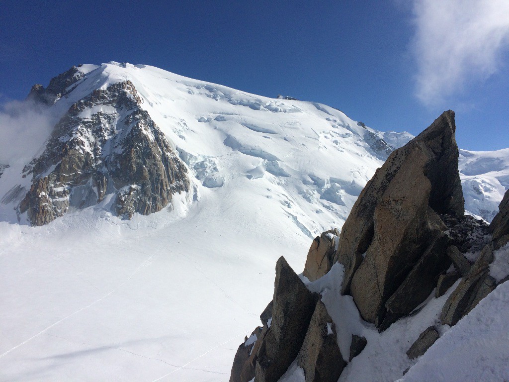 Mont Blanc du Tacul vu du ref. des Cosmiques
