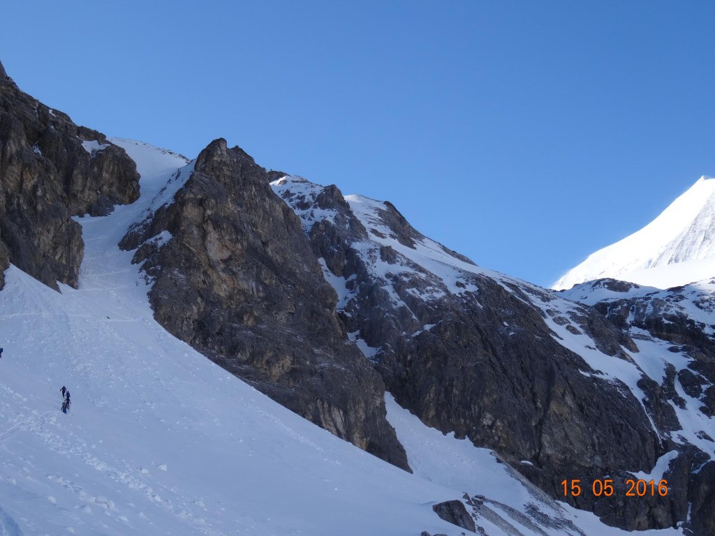 le petit couloir d'accés à la moraine du glacier