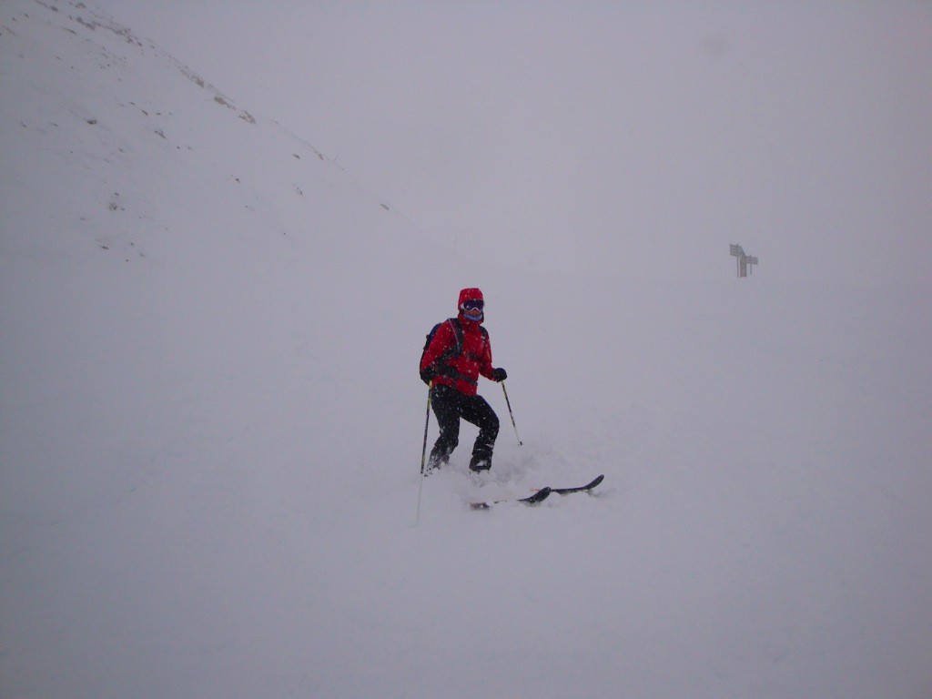 Descente de Tovière sous la neige