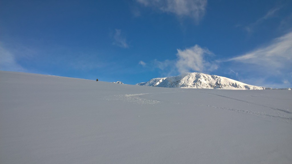 Dernière section skiante vers 2000m. 
