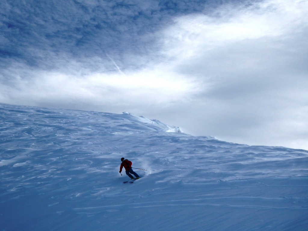 Premiers virages sur l'arête : ventés!