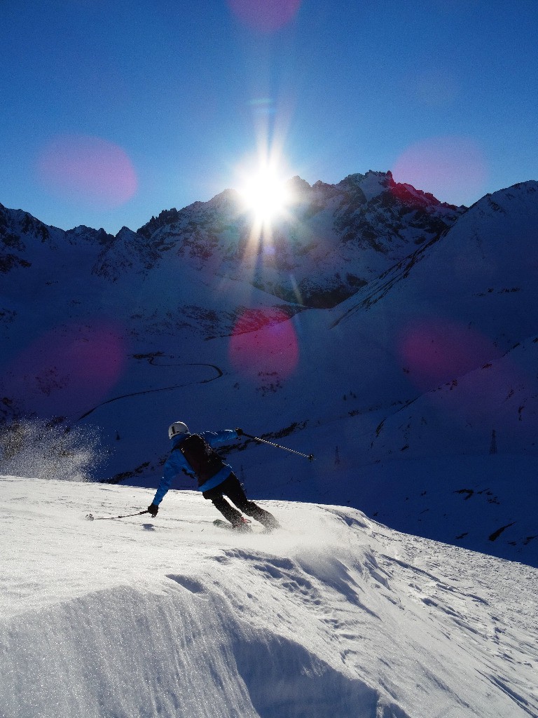 Landry sur fond de Meije